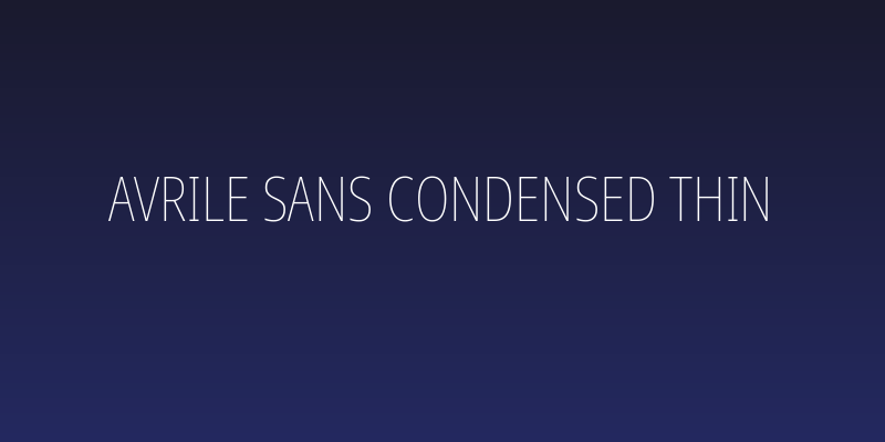 Avrile Sans Condensed Thin Social Header