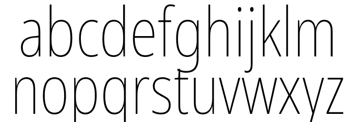 Avrile Sans Condensed Thin Font LOWERCASE