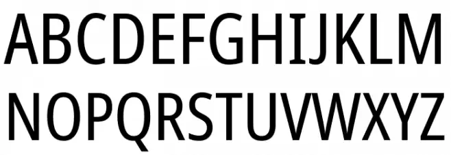 Avrile Sans Condensed 字体 大写