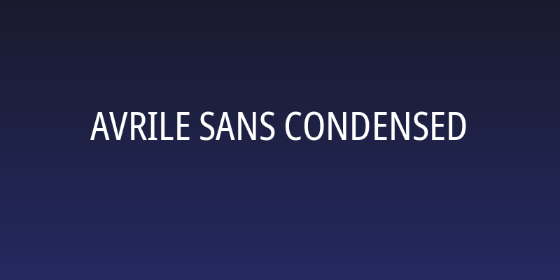 Avrile Sans Condensed Social Header