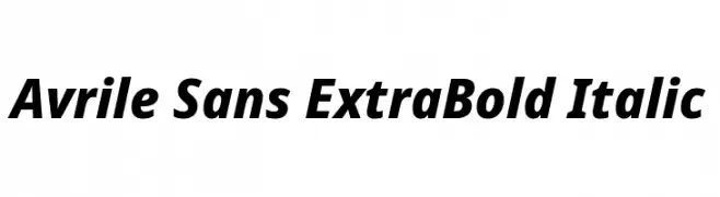 Avrile Sans ExtraBold Italic  Free Fonts Download
