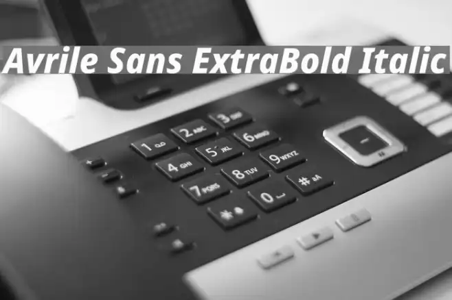 Avrile Sans ExtraBold Italic Example 1