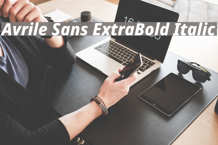 Avrile Sans ExtraBold Italic Font examples