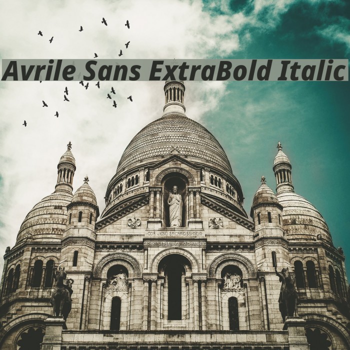 Avrile Sans ExtraBold Italic Font examples