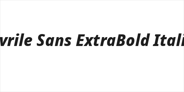 Avrile Sans ExtraBold Italic Logo