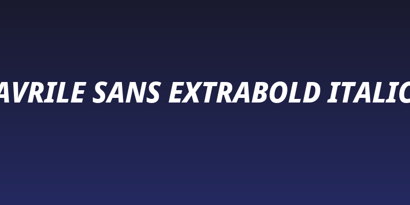 Avrile Sans ExtraBold Italic Social Header