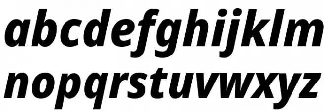 Avrile Sans ExtraBold Italic फ़ॉन्ट लोअरकेस