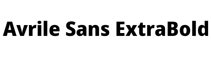 Avrile Sans ExtraBold Schriftart