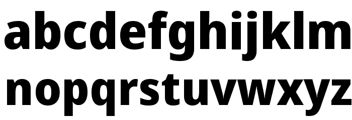 Avrile Sans ExtraBold Schriftart Kleinbuchstaben