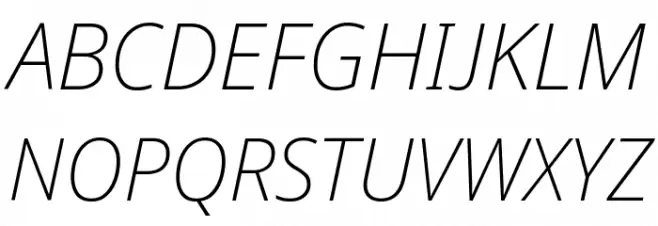 Avrile Sans ExtraLight Italic 字体 大写