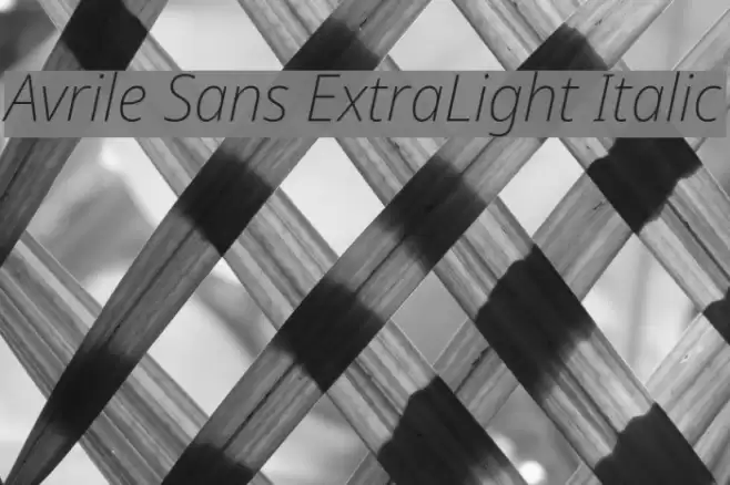 Avrile Sans ExtraLight Italic Font examples