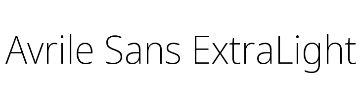 Avrile Sans ExtraLight  Frei Schriftart Herunterladen