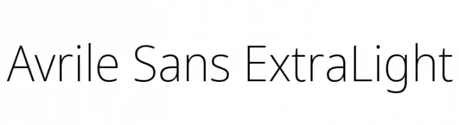 Avrile Sans ExtraLight  フリーフォントのダウンロード
