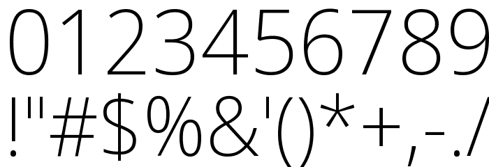 Avrile Sans ExtraLight Font OTHER CHARS