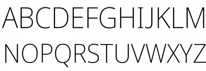 Avrile Sans ExtraLight フォント 大文字