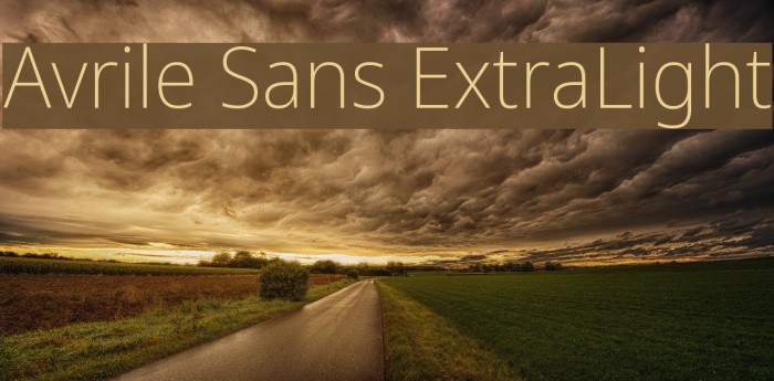 Avrile Sans ExtraLight Font examples