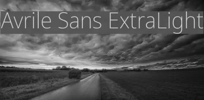 Avrile Sans ExtraLight Example 2