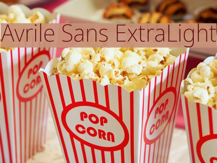 Avrile Sans ExtraLight Font examples