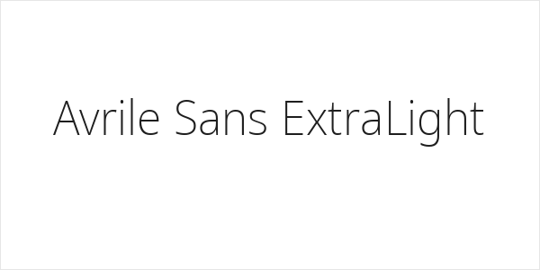 Avrile Sans ExtraLight Logo