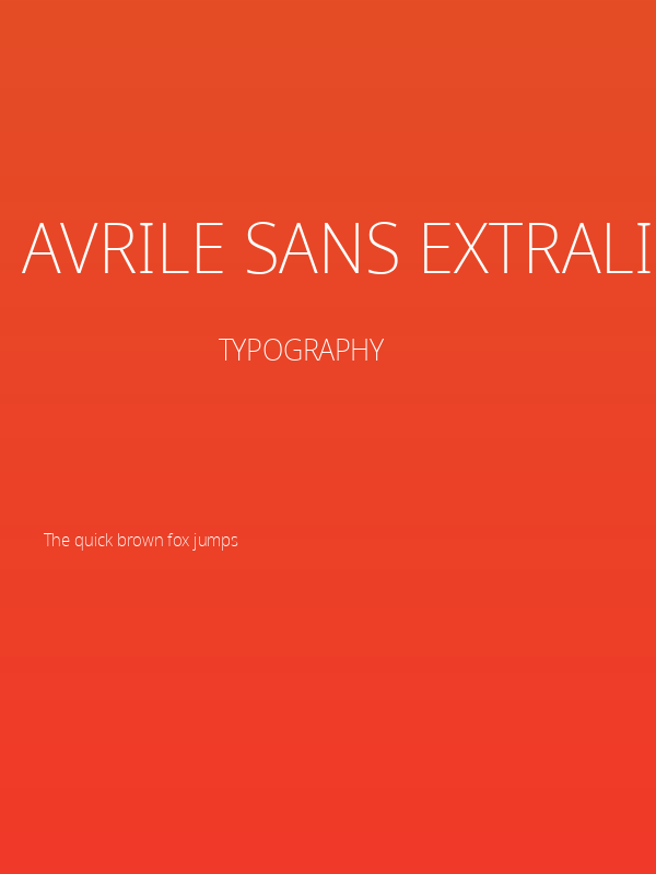 Avrile Sans ExtraLight Poster