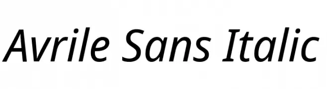 Avrile Sans Italic  baixar fontes gratis