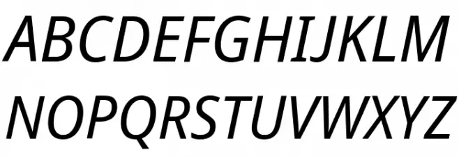 Avrile Sans Italic Fuentes MAYÚSCULAS
