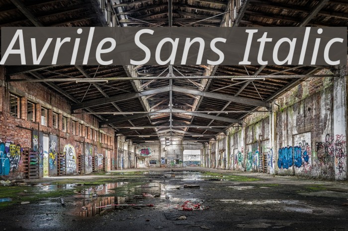 Avrile Sans Italic Font examples