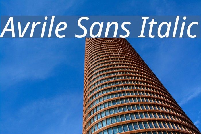 Avrile Sans Italic Font examples
