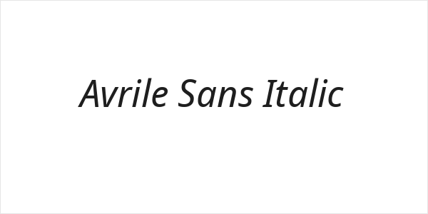 Avrile Sans Italic Logo