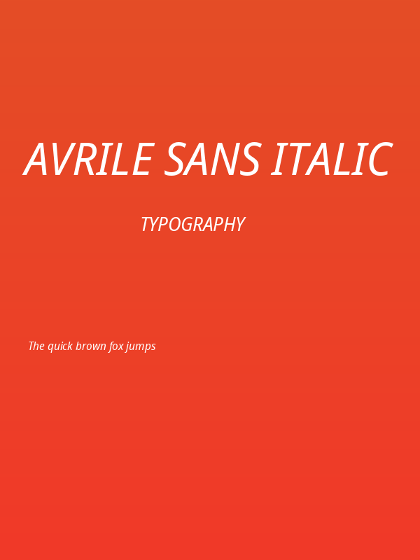 Avrile Sans Italic Poster