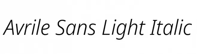 Avrile Sans Light Italic  baixar fontes gratis