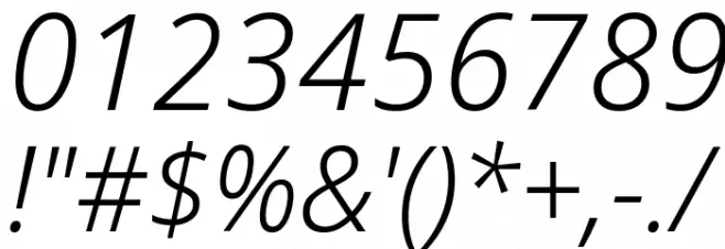 Avrile Sans Light Italic Font OTHER CHARS