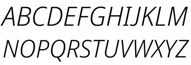 Avrile Sans Light Italic Шрифта ВЕРХНИЙ