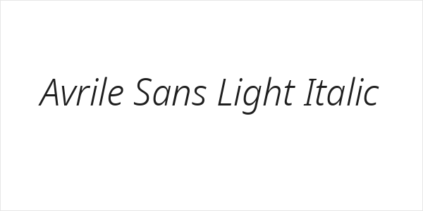 Avrile Sans Light Italic Logo