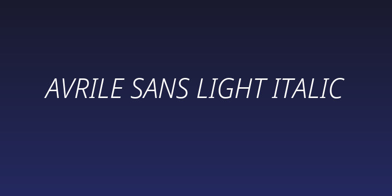 Avrile Sans Light Italic Social Header