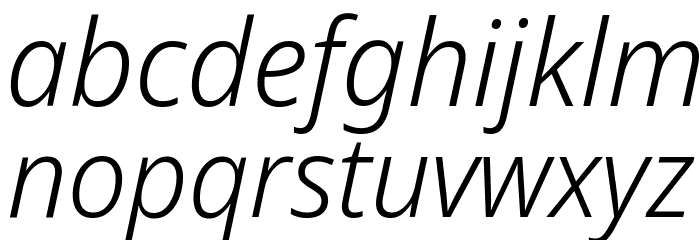 Avrile Sans Light Italic Font LOWERCASE