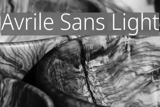Avrile Sans Light Font examples