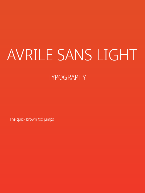 Avrile Sans Light Poster