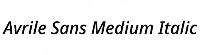Avrile Sans Medium Italic  baixar fontes gratis