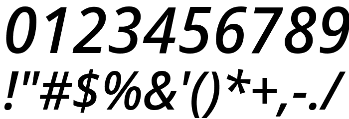 Avrile Sans Medium Italic Font OTHER CHARS