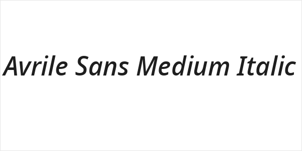 Avrile Sans Medium Italic Logo