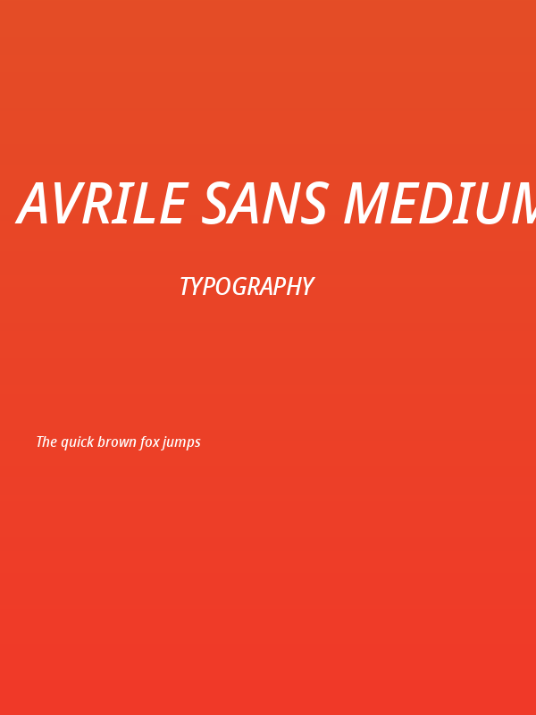 Avrile Sans Medium Italic Poster
