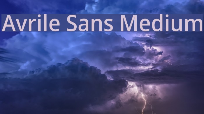 Avrile Sans Medium Schriftart examples