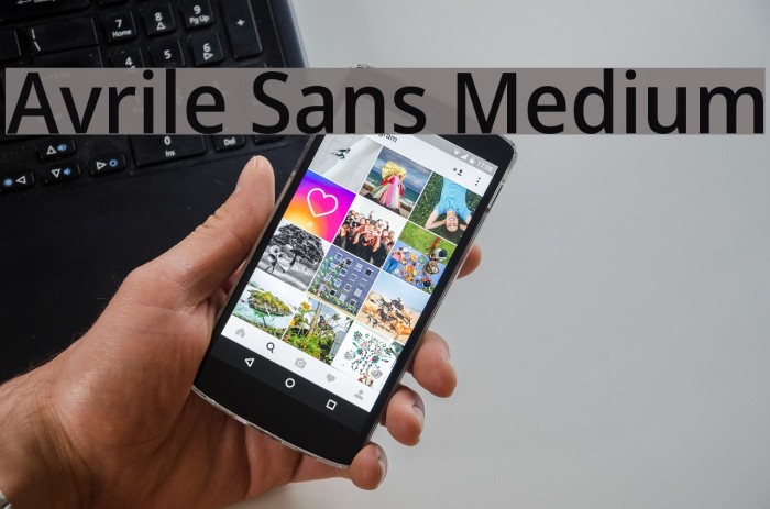 Avrile Sans Medium Schriftart examples