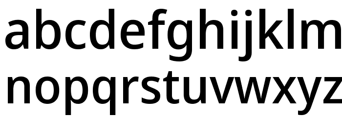 Avrile Sans Medium Schriftart Kleinbuchstaben
