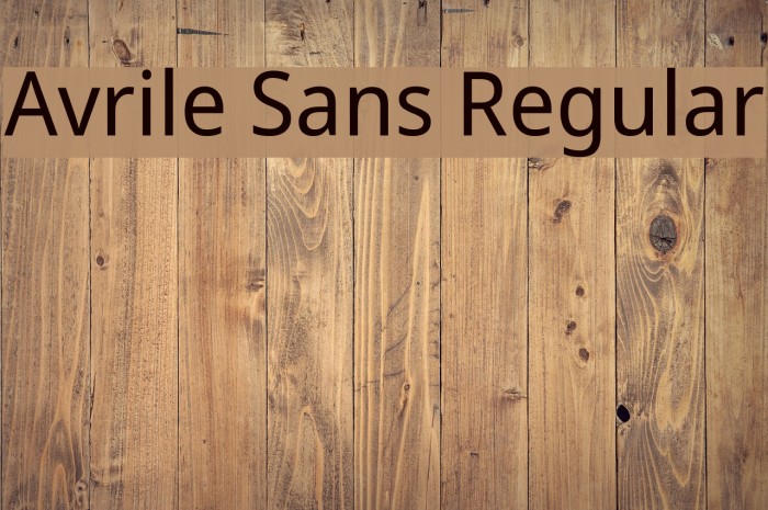 Avrile Sans Regular Font examples