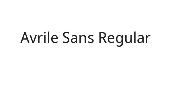 Avrile Sans Regular Logo