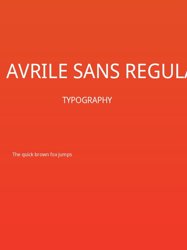 Avrile Sans Regular Poster