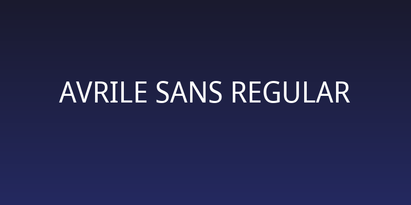 Avrile Sans Regular Social Header
