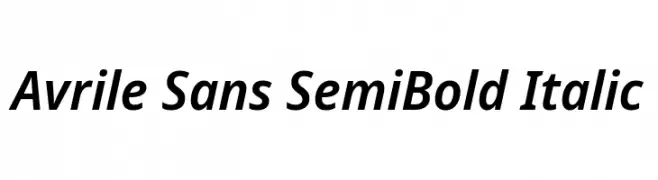 Avrile Sans SemiBold Italic  baixar fontes gratis